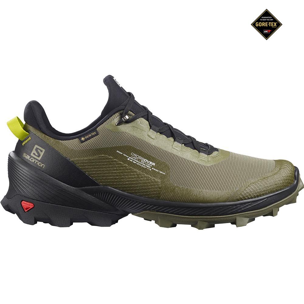 Salomon CROSS OVER GORE-TEX Zapatillas De Running Hombre - Verde Oscuro - Colombia (90156-NTEL)